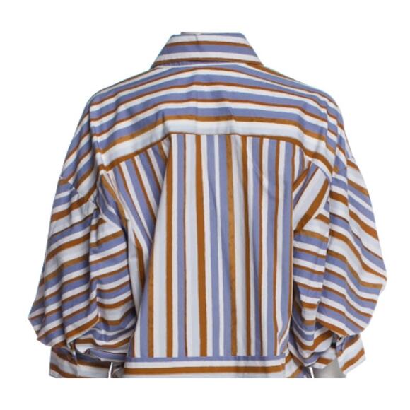 Silvia Tcherassi Manrola Striped 3/4-Sleeve Shirt - Picture 7 of 7